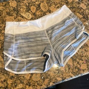 Lululemon 2 Run: Speed Short Wee Are From Space White Grey Combo